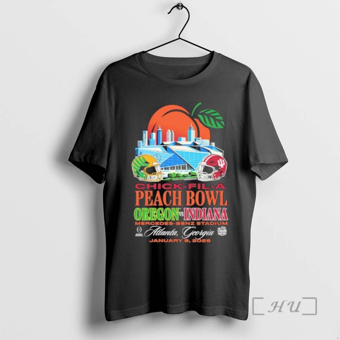 Officials Chick Fil A Peach Bowl Iu Vs Oregon Mercedes Benz Stadium Premium T Shirts Hoodie, Sweatshirt | InkRitualCo.com