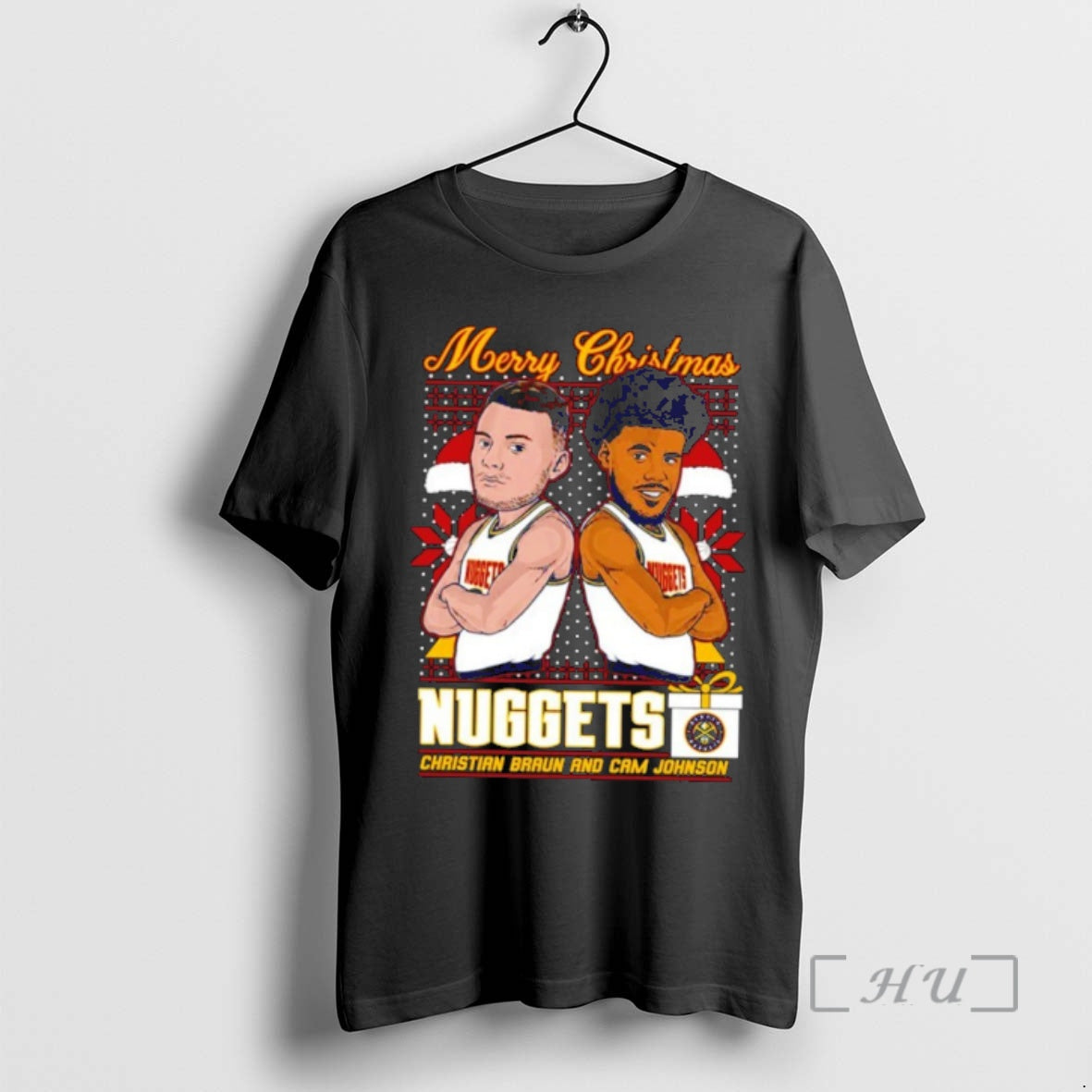 Officials Christian Braun And Cam Johnson Nuggets Merry Christmas T-Shirts, Hoodie, Sweatshirt | InkRitualCo.com