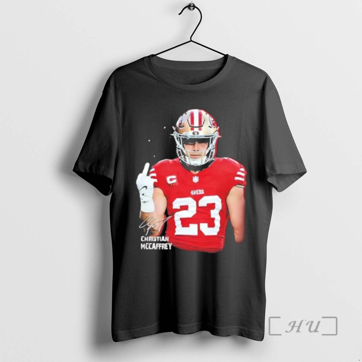 Officials Christian Mccaffrey Middle Finger Signature T-Shirts, Hoodie, Sweatshirt | InkRitualCo.com