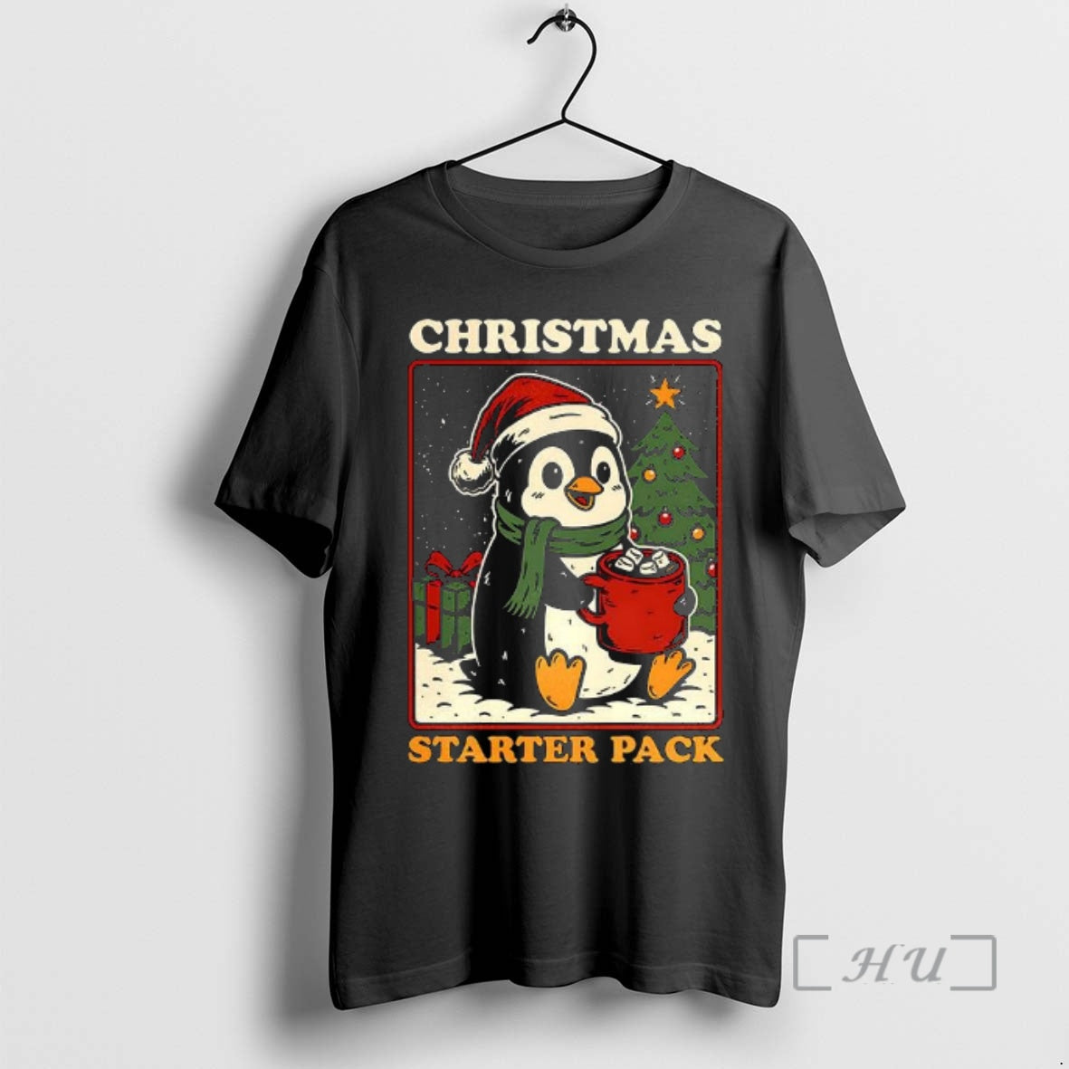 Officials Christmas Penguin Starter Pack Hot Chocolate With Marshmallows T-Shirts, Hoodie, Sweatshirt | InkRitualCo.com