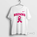Officials Cleveland Browns Cancer Awareness Never Ever Giving Up Hope T-Shirts, Hoodie, Sweatshirt | InkRitualCo.com