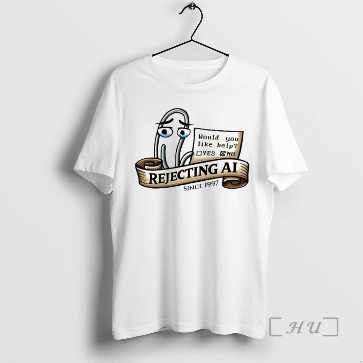 Officials Clippy Rejecting Ai Since 1997 Would You Like Help Yes Or No Premium T-Shirts, Hoodie, Sweatshirt | InkRitualCo.com