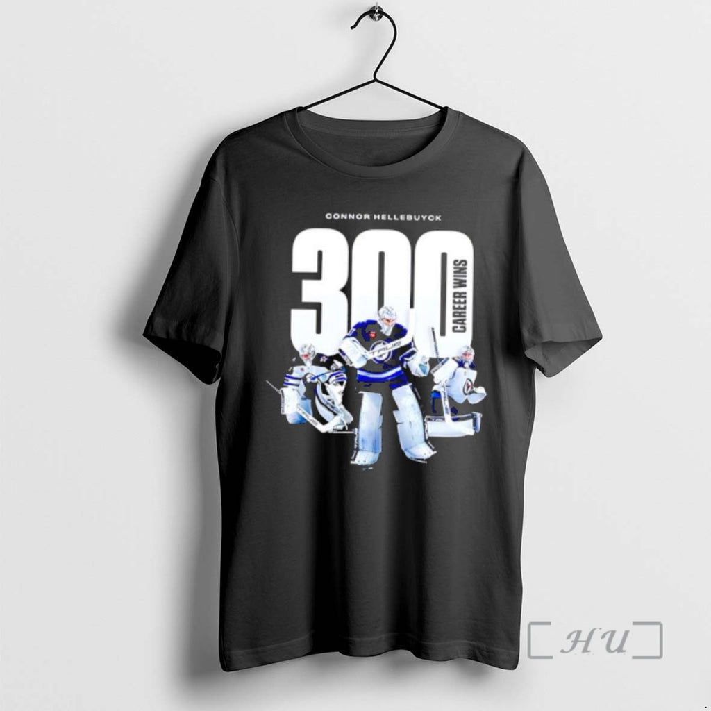 Officials Connor Hellebuyck Winnipeg Jets 300 Career Wins T-Shirts, Hoodie, Sweatshirt | InkRitualCo.com