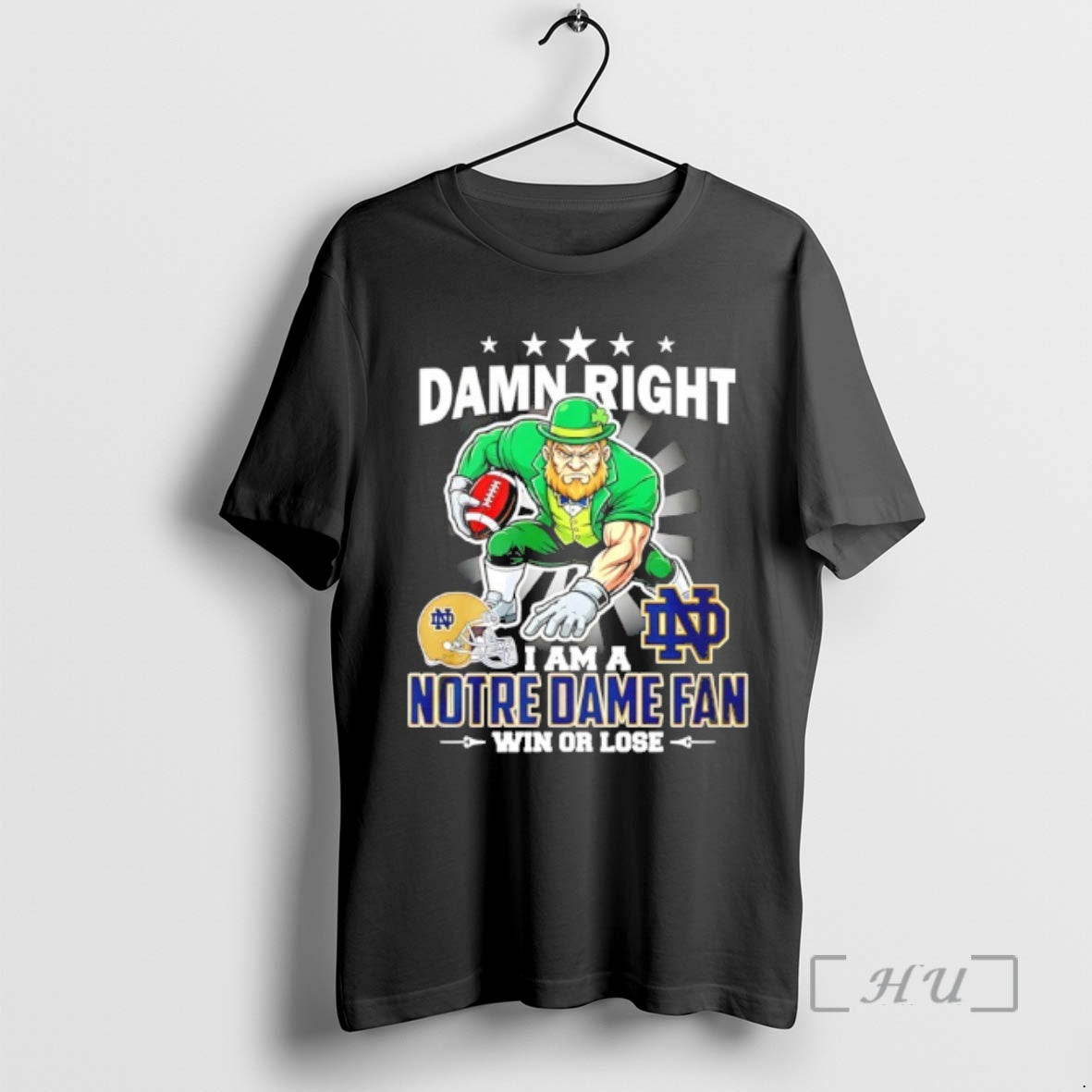 Officials Damn Right I Am A Notre Dame Fan Win Or Lose Mascot 25 Premium T-Shirts, Hoodie, Sweatshirt | InkRitualCo.com