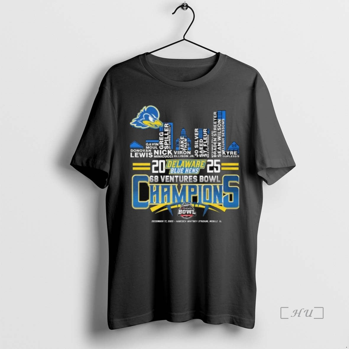 Officials Delaware Blue Hens 2025 68 Ventures Bowl Champions City Skylines Long Sleve Premium T-Shirts, Hoodie, Sweatshirt