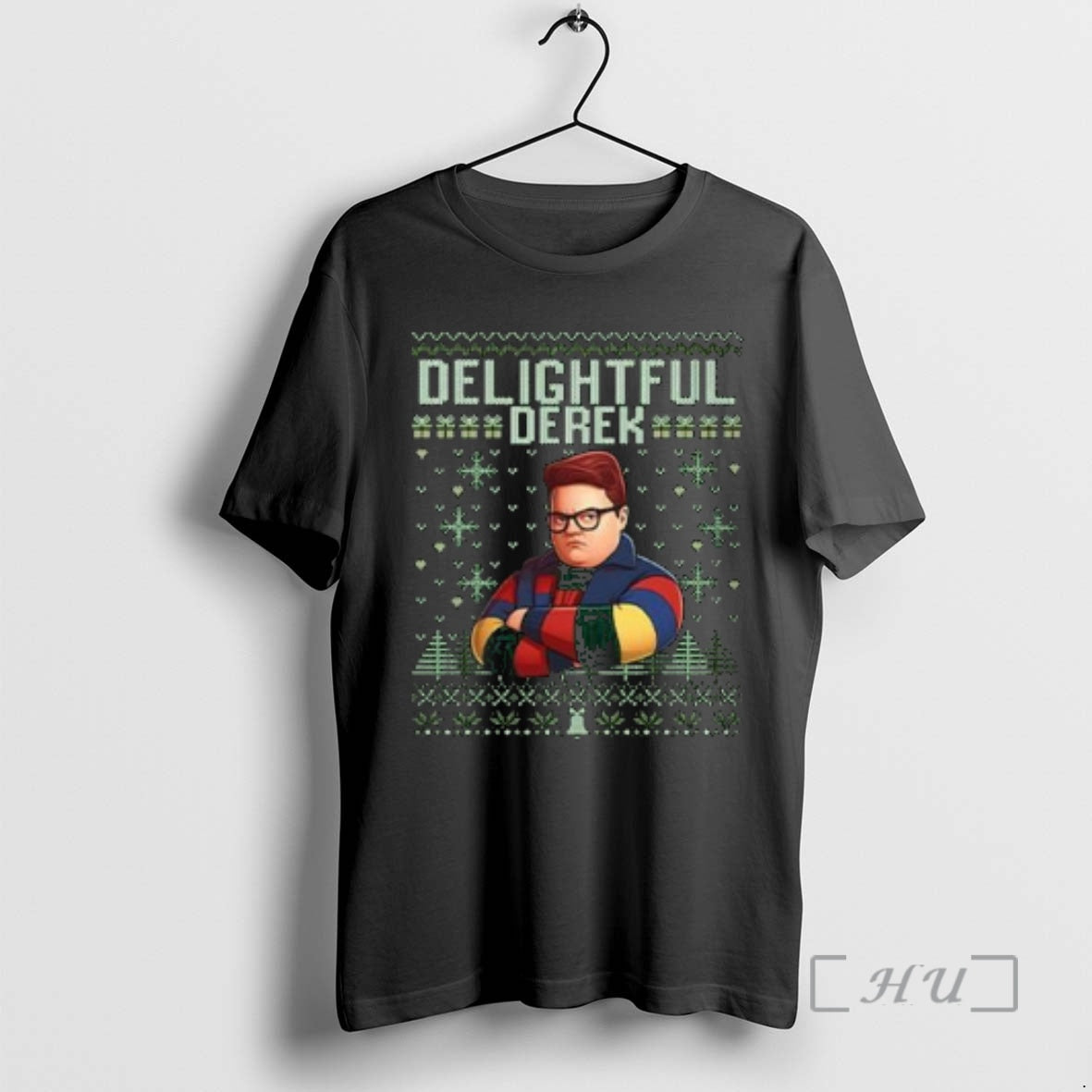 Officials Delightful Derek Christmas Circle Black T-Shirts, Hoodie, Sweatshirt | InkRitualCo.com