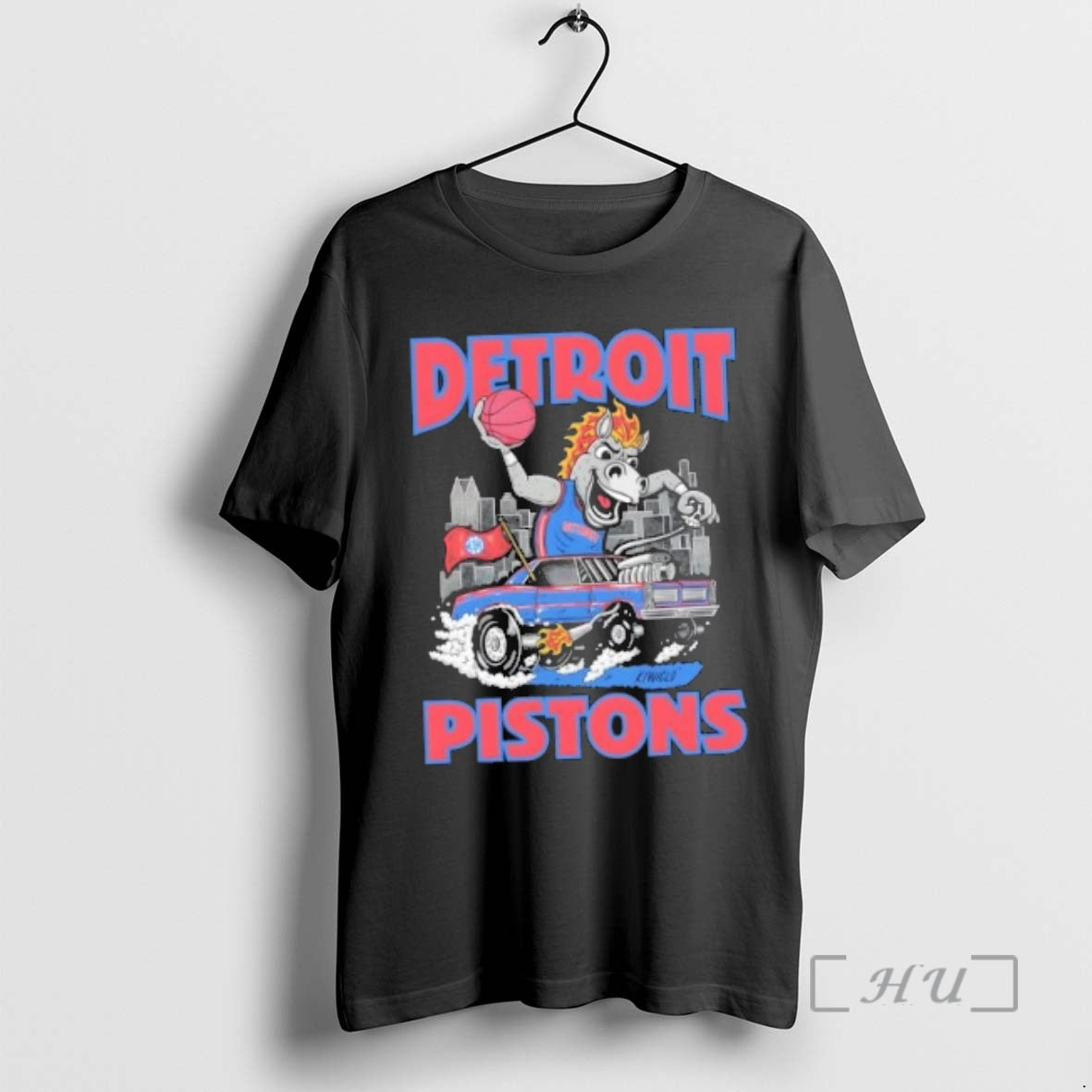 Officials Detroit Pistons Basketball Mascot Cartoon Hooper T-Shirts, Hoodie, Sweatshirt | InkRitualCo.com