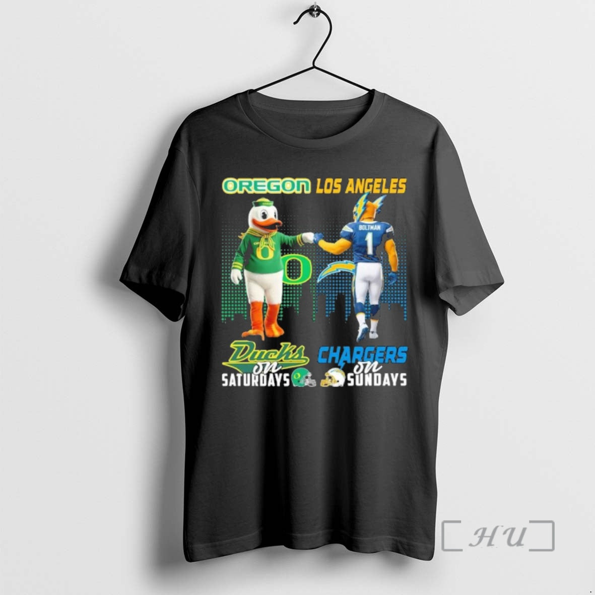 Officials Ducks Vs Chargers Mascot On Saturdays And On Sundays T-Shirts, Hoodie, Sweatshirt | InkRitualCo.com