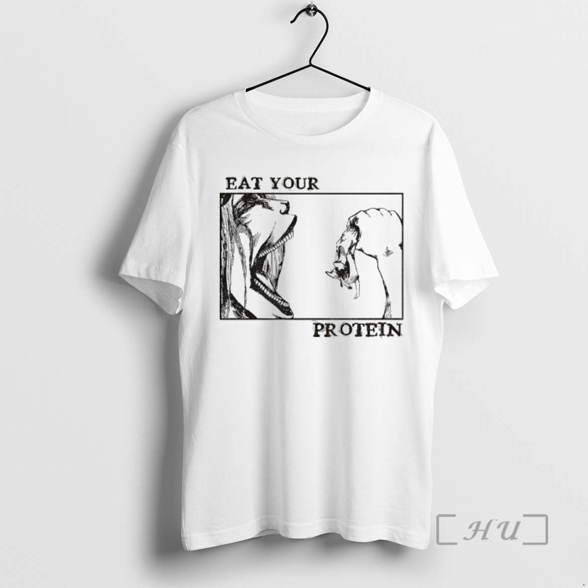 Officials Eat Your Protein Anime Attack On Titan Anime Gym T-Shirts, Hoodie, Sweatshirt | InkRitualCo.com