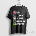 Officials Eat Sleep Anime Gaming Repeat Gamer T-Shirts, Hoodie, Sweatshirt | InkRitualCo.com