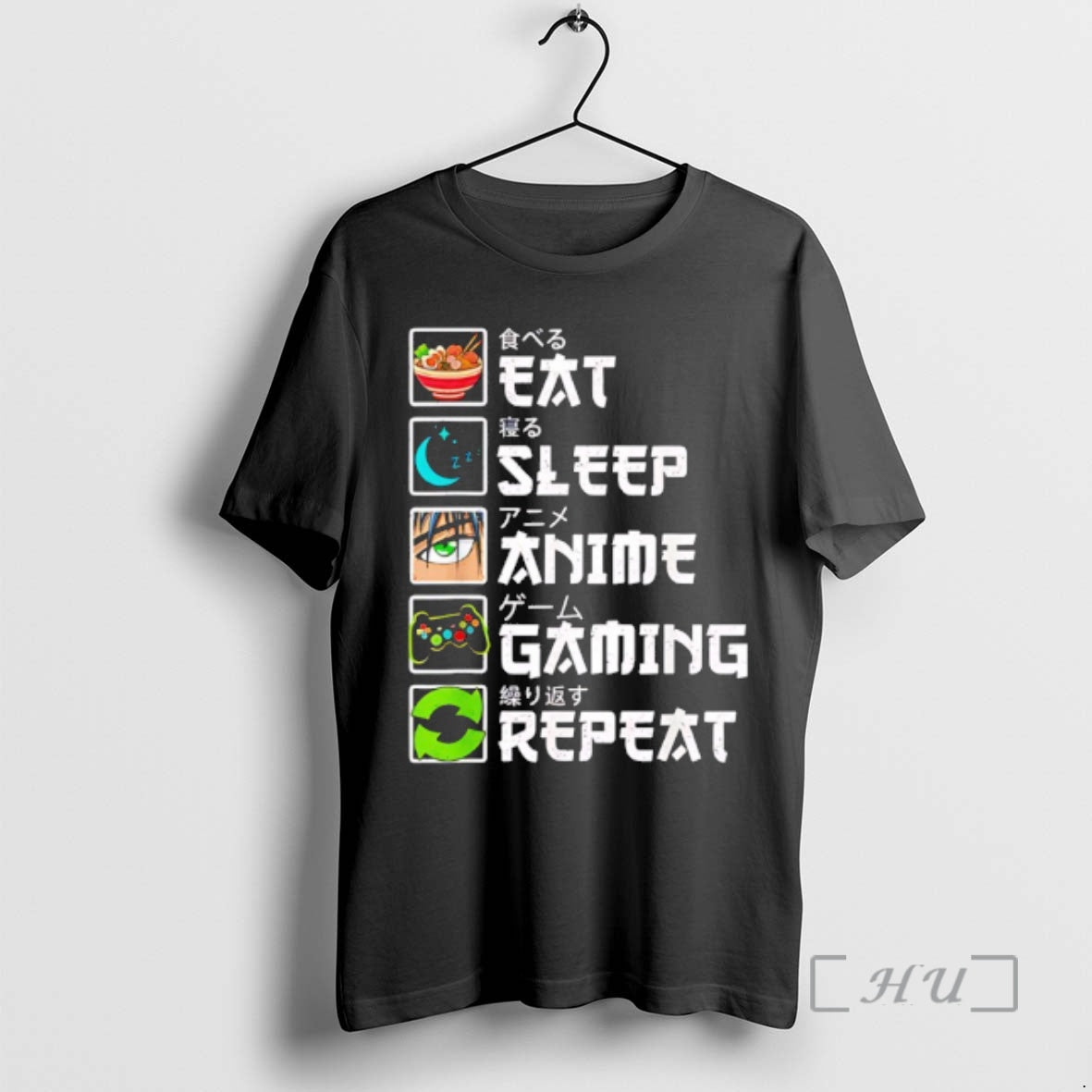 Officials Eat Sleep Anime Gaming Repeat Gamer T-Shirts, Hoodie, Sweatshirt | InkRitualCo.com