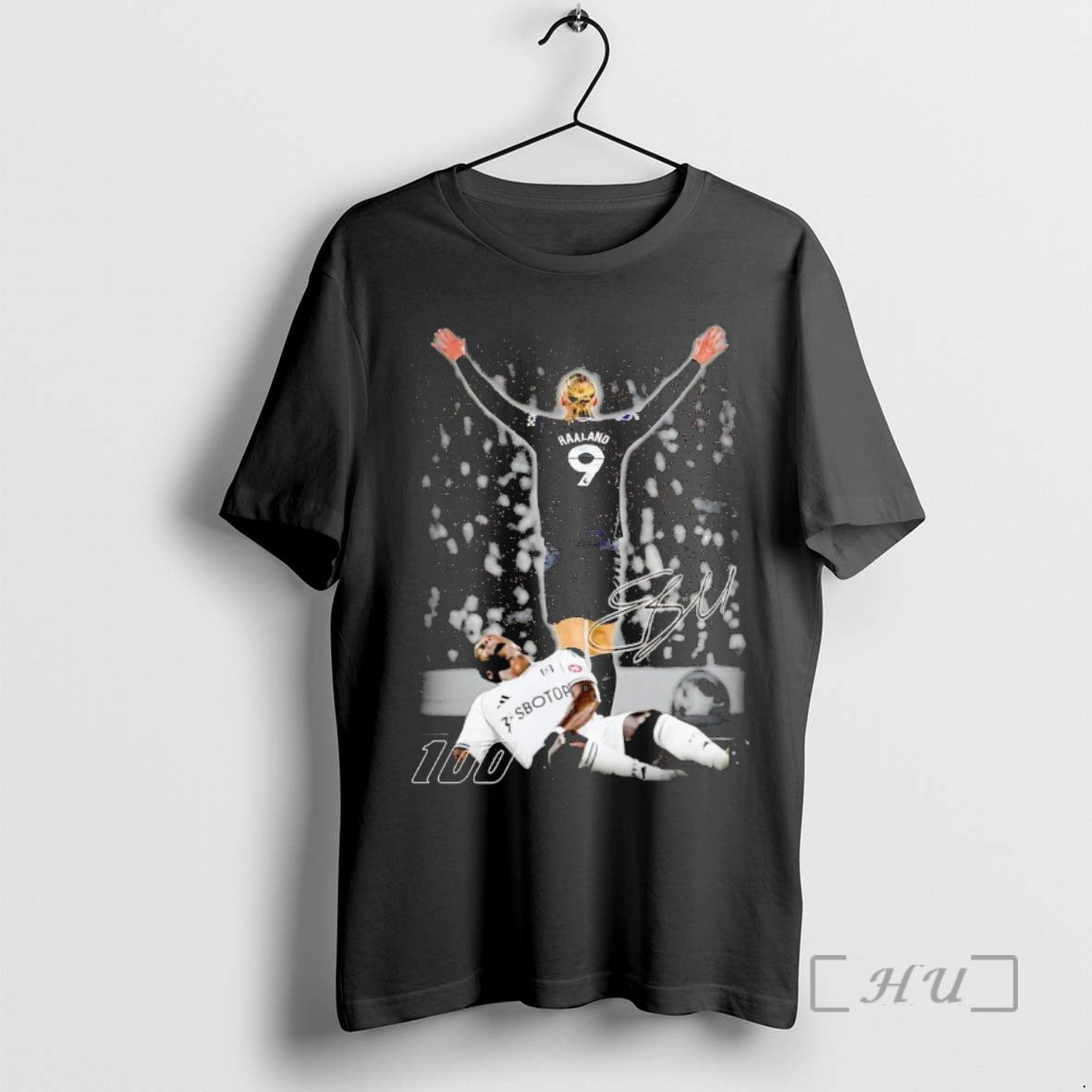 Officials Erling Haaland 100th Goal Celebration Signature T-Shirts, Hoodie, Sweatshirt | InkRitualCo.com