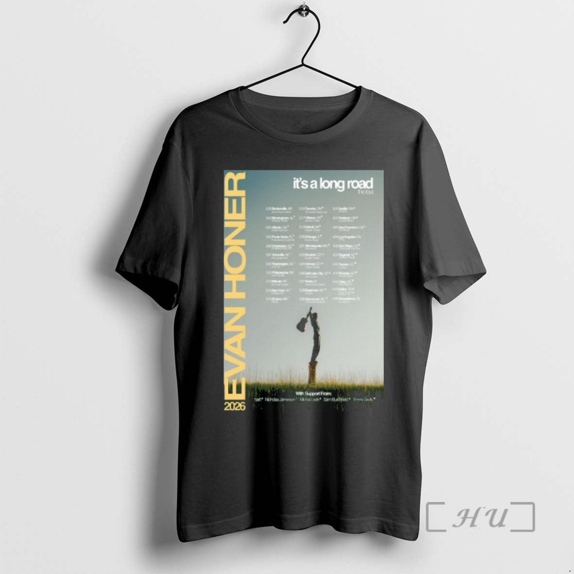 Officials Evan Honer 2026 Its A Long Road Tour T-Shirts, Hoodie, Sweatshirt | InkRitualCo.com