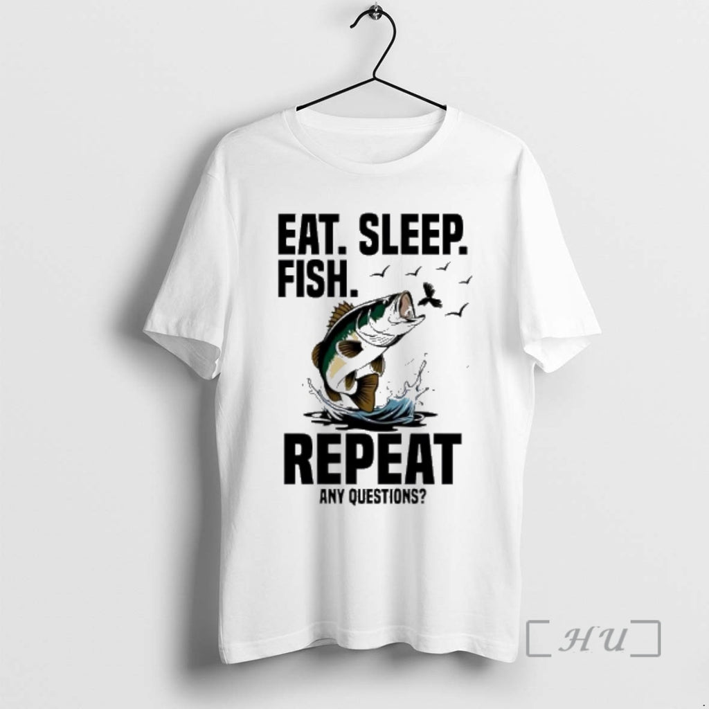 Officials Fishing Eat Sleep Fish Repeat Funny T-Shirts, Hoodie, Sweatshirt | InkRitualCo.com