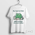 Officials Frog My Heart Is Filled With Courage The Cou Is Silent Premium T Shirts Hoodie, Sweatshirt | InkRitualCo.com
