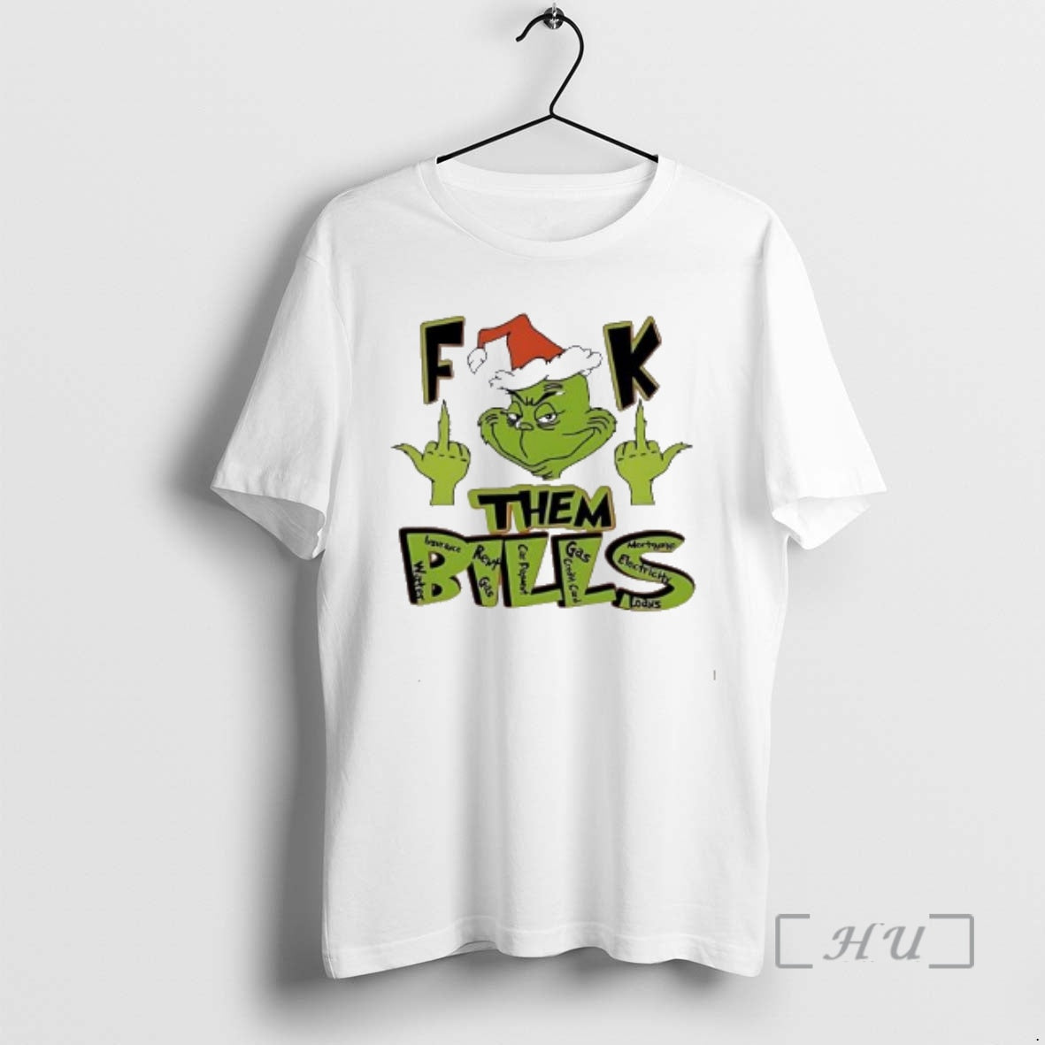 Officials Fuck Them Bills 2025 Grinch Middle Finger T-Shirts, Hoodie, Sweatshirt | InkRitualCo.com