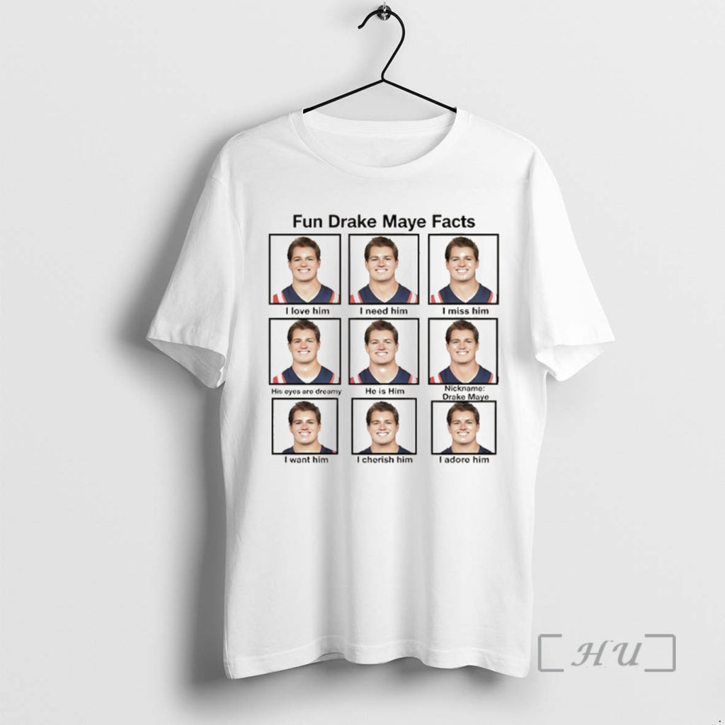 Officials Fun Drake Maye Facts He Is Him I Love Him Premium T Shirts Sweater Hoodie, Sweatshirt | InkRitualCo.com