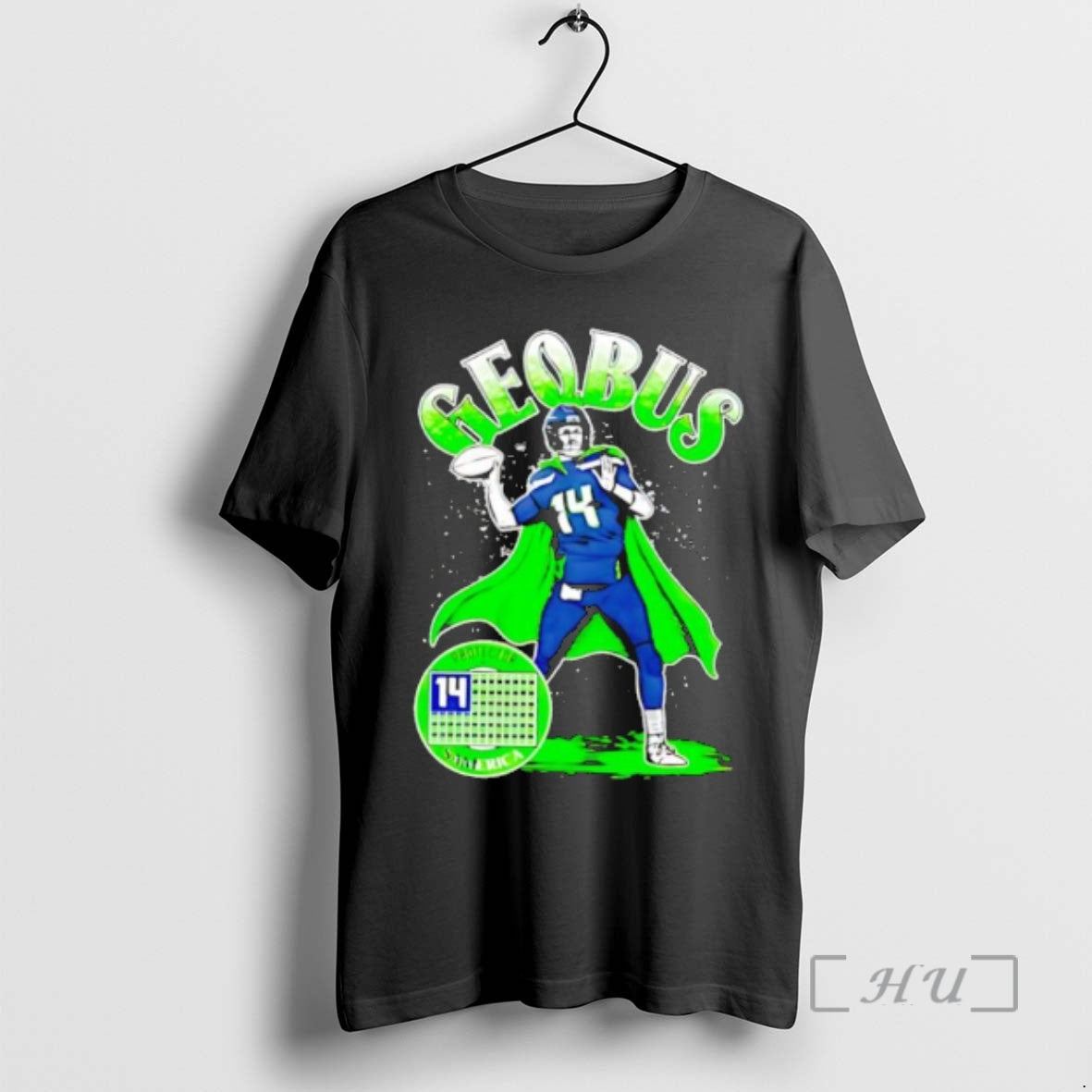 Officials Geofus Number 14 Protector Of Samerica Superhero Cape Football T-Shirts, Hoodie, Sweatshirt | InkRitualCo.com