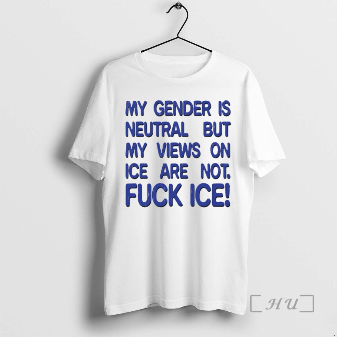 Officials Gender Is Neutral But My Views On Ice Are Not Fuck Ice Premium T-Shirts, Hoodie, Sweatshirt | InkRitualCo.com