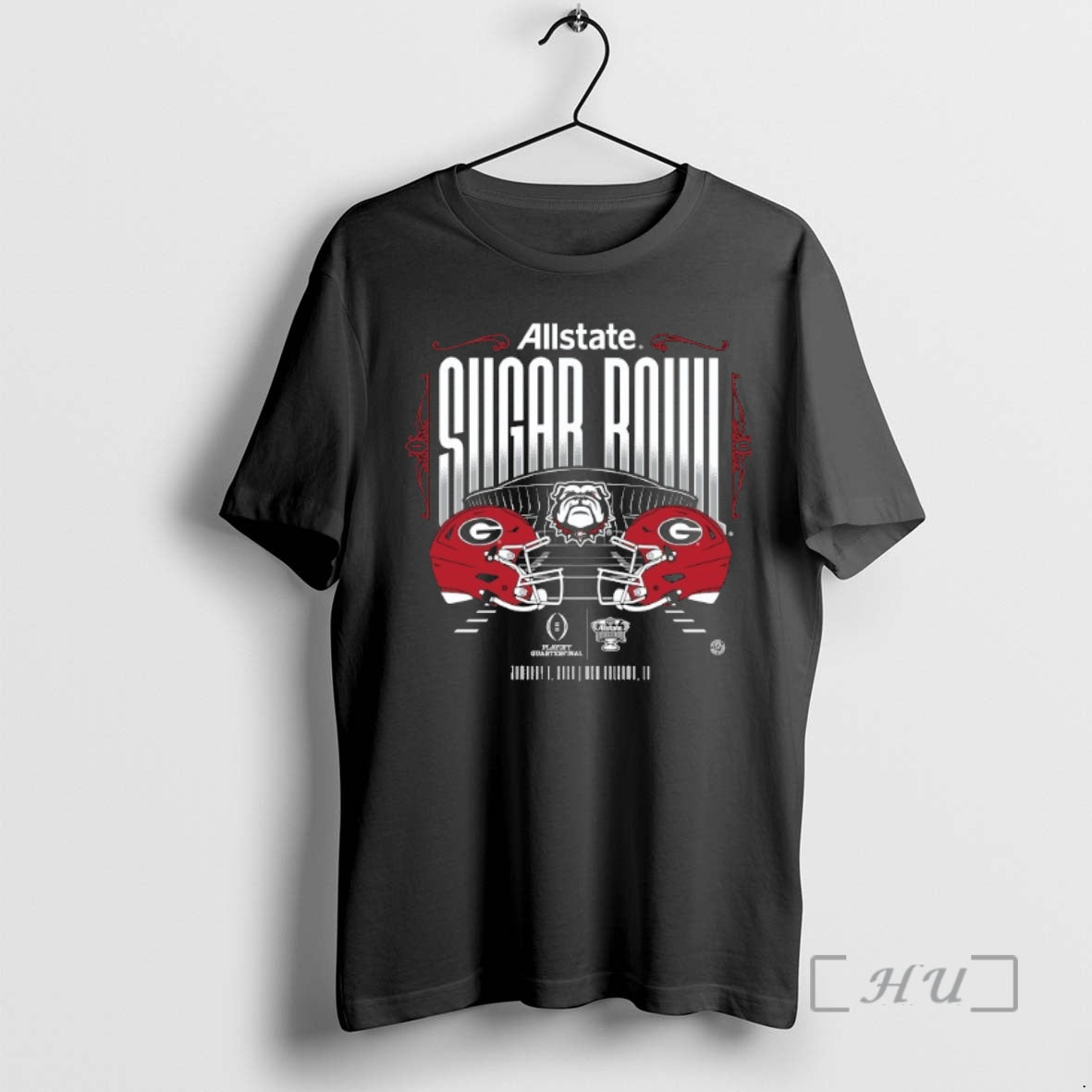 Officials Georgia Bulldogs Allstate Sugar Bowl January 1 2026 New Orleans Head To Head Helmet T-Shirts, Hoodie, Sweatshirt