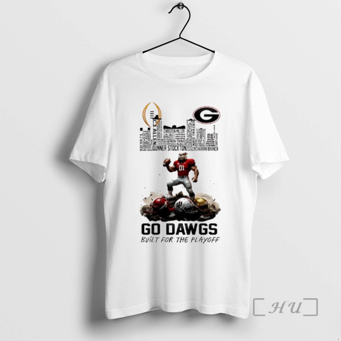 Officials Georgia Bulldogs Bulit For Playoff 2025 2026 Cfp Mascot Skyline Premium T Shirts Sweater Hoodie, Sweatshirt