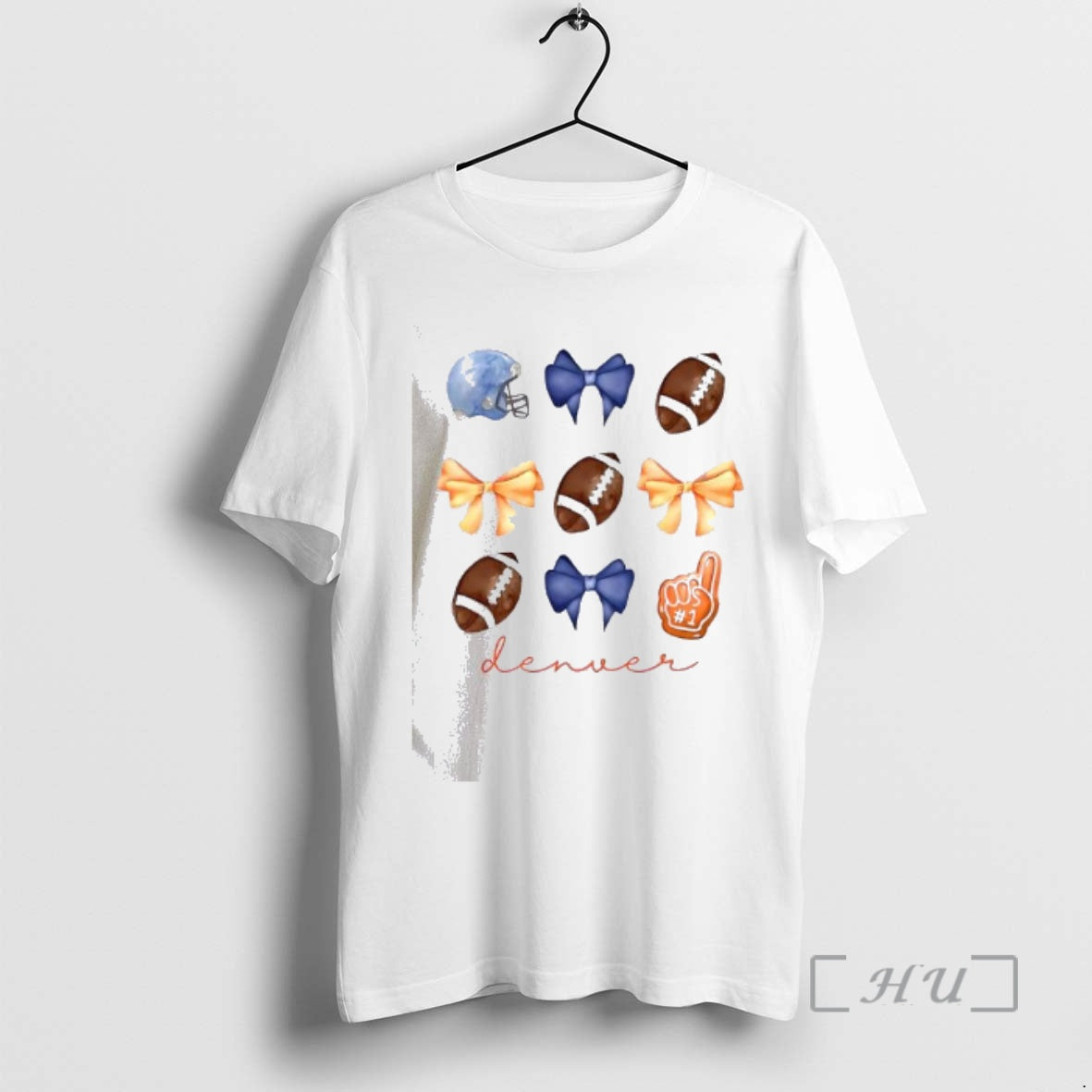 Officials Go Denver Football Helmet Bow 1 Fan Graphic Team Spirit Premium T Shirts Sweater Hoodie, Sweatshirt