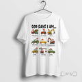 Officials God Says I Am Christmas Construction Trucks Bible Verse T-Shirts, Hoodie, Sweatshirt | InkRitualCo.com