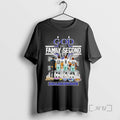 Officials God First Family Second Then Dallas Cowboys Super Bowls City Skyline Signatures Premium T-Shirts, Hoodie,...