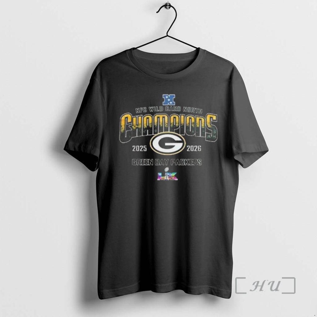 Officials Green Bay Packers Nfc Wild Card North Champions 2025 2026 Premium T Shirts Sweater Hoodie, Sweatshirt