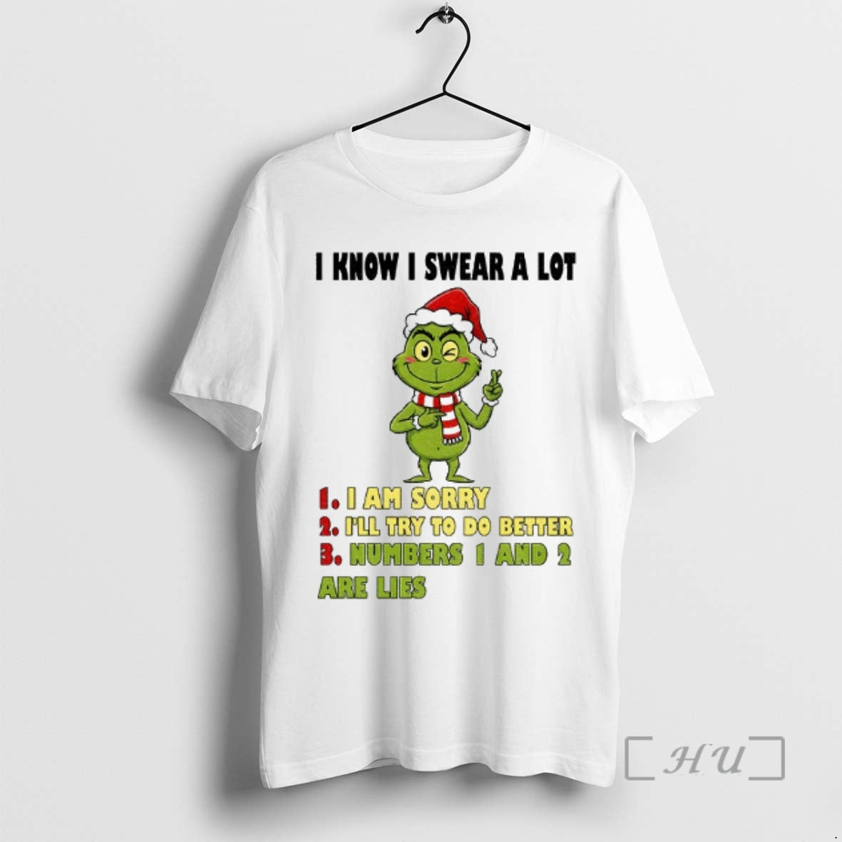 Officials Grinch Santa I Know I Swear A Lot I Am Sorry Ill Try To T-Shirts, Hoodie, Sweatshirt | InkRitualCo.com