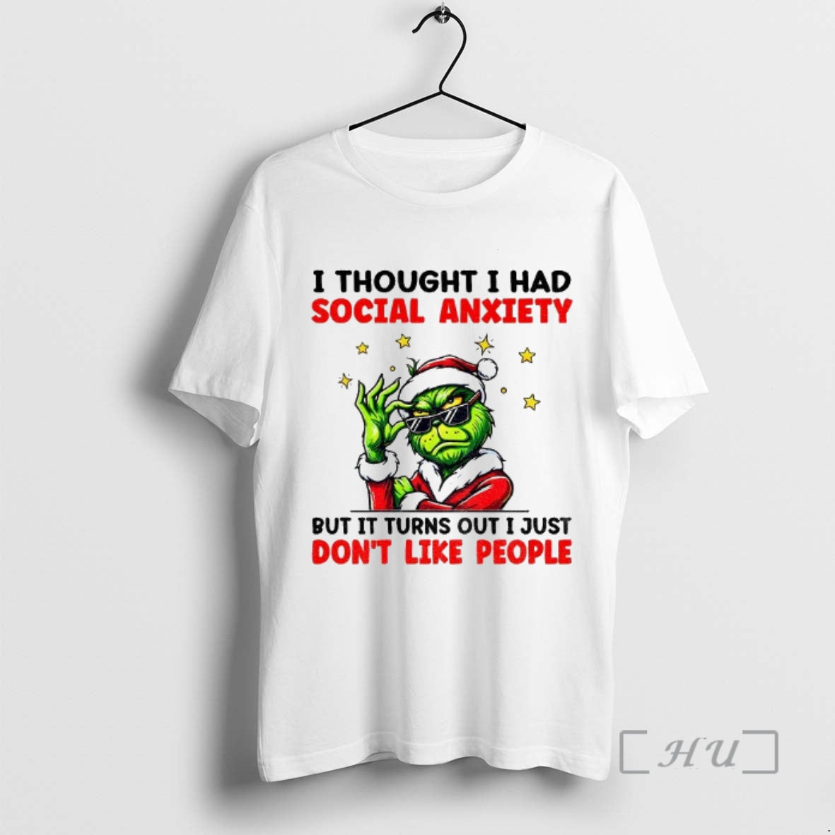 Officials Grinch Santa I Thought I Had Social Anxiety But It Turns Out I Just T-Shirts, Hoodie, Sweatshirt | InkRitualCo.com