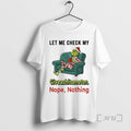 Officials Grinch Santa Let Me Check My Giveashittometer Nope Nothing Christmas Premium T Shirts Sweater Hoodie, Sweatshirt