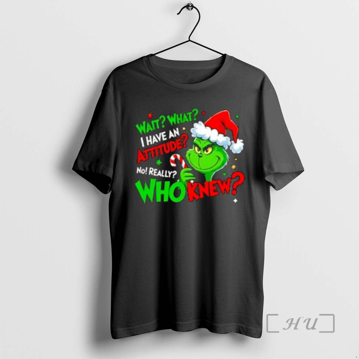 Officials Grinch Santa Wait What I Have An Attitude No Really Who Knew Premium T-Shirts, Hoodie, Sweatshirt | InkRitualCo.com