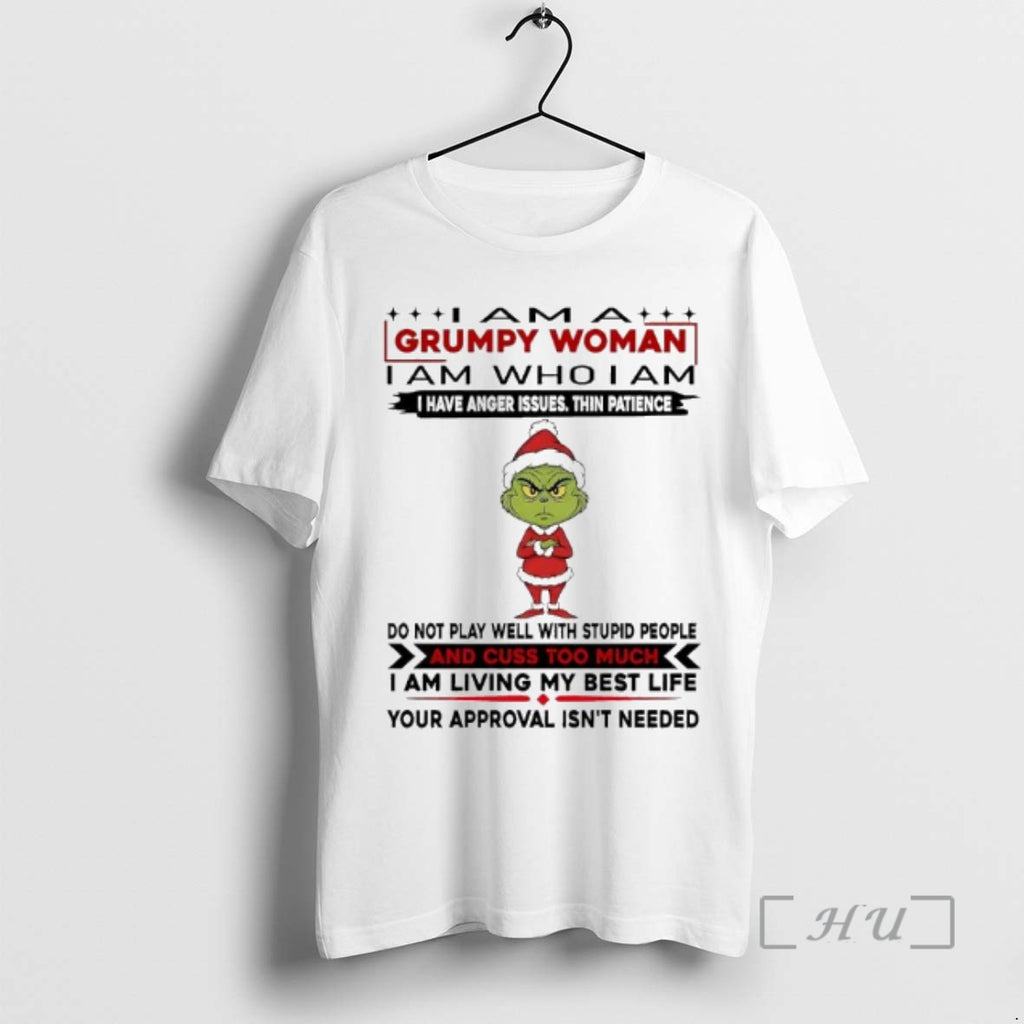Officials Grinch Cuss Too Much I Am Living My Best Life Your Approval Isnt Needed T-Shirts, Hoodie, Sweatshirt
