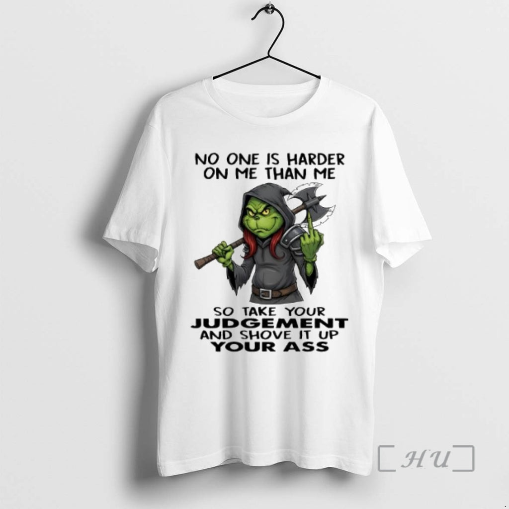 Officials Grinch No One Is Harder On Me Than Me T-Shirts, Hoodie, Sweatshirt | InkRitualCo.com