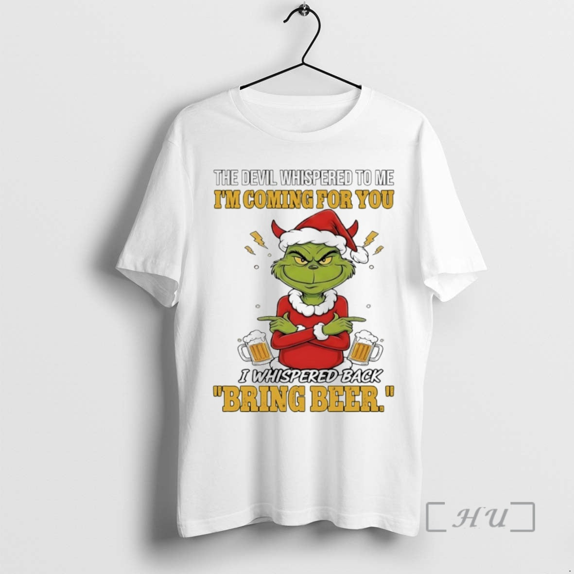 Officials Grinch The Devil Whispered To Me Im Coming For You I Whispered Back Bring T-Shirts, Hoodie, Sweatshirt