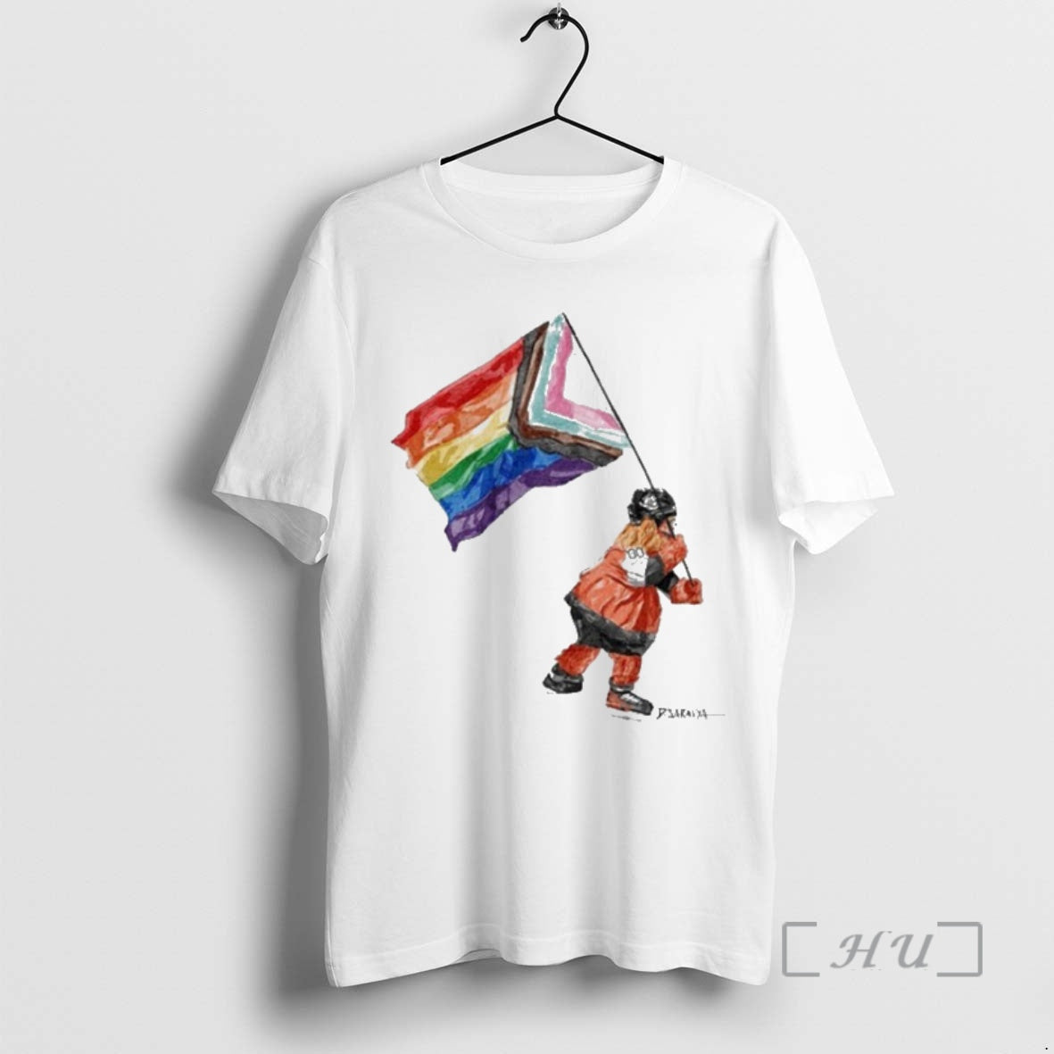 Officials Gritty Mascot Pride Flag T-Shirts, Hoodie, Sweatshirt | InkRitualCo.com