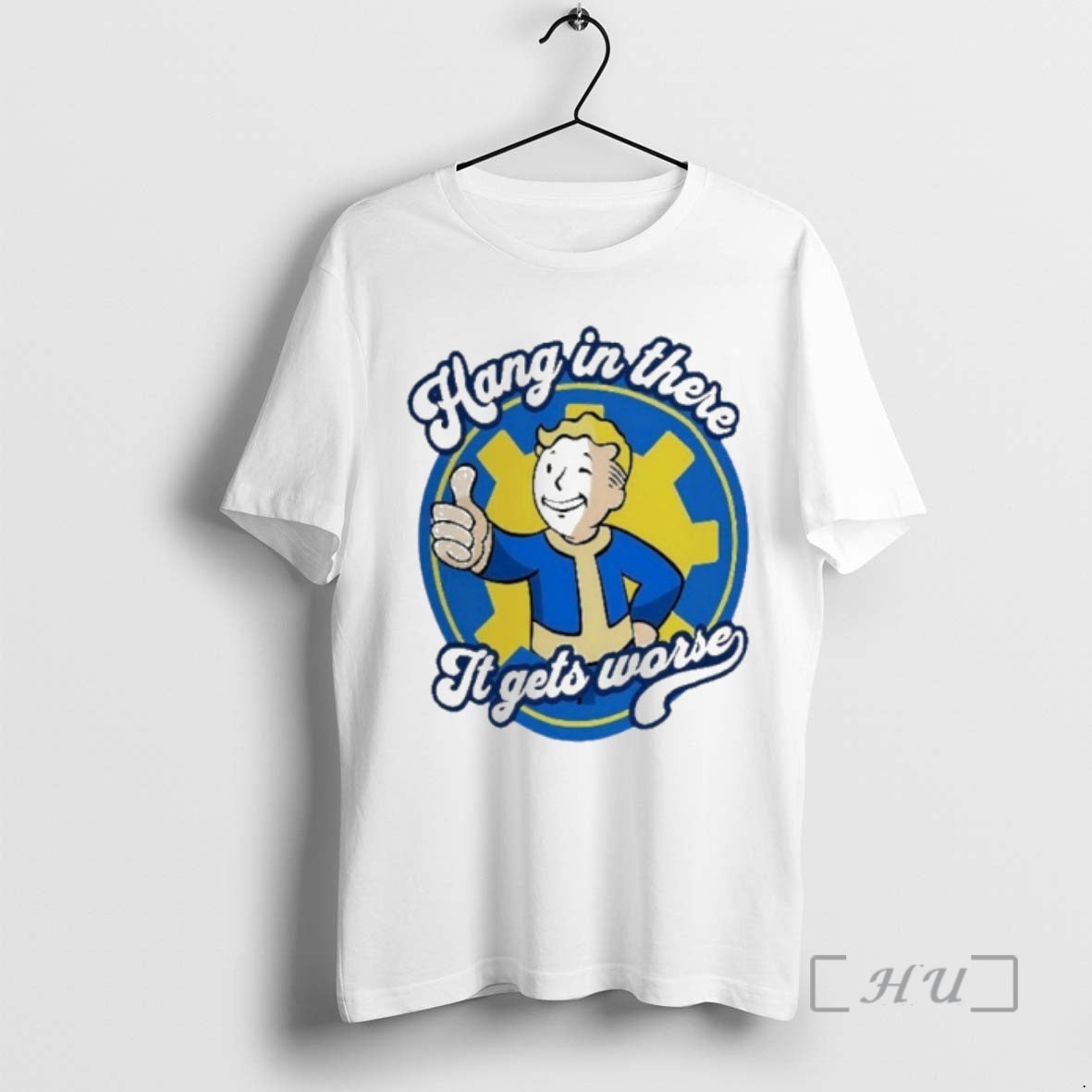 Officials Hang In There It Gets Worse Vault Boy T-Shirts, Hoodie, Sweatshirt | InkRitualCo.com