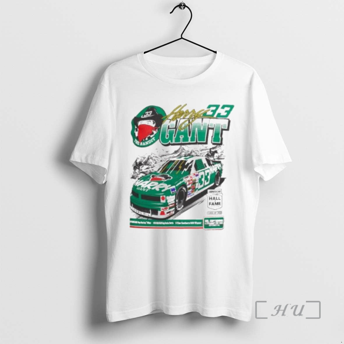 Officials Harry Gant Checkered Flag Sports White Hall Of Fame Inductee Circle White Premium T-Shirts, Hoodie, Sweatshirt