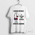 Officials Horse I Asked Myself If Im Okay And We Both Started Laughing Premium T-Shirts, Hoodie, Sweatshirt | InkRitualCo.com