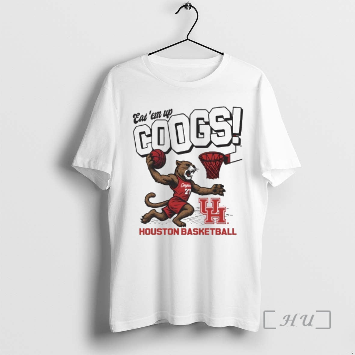 Officials Houston Cougars Eat Em Up Coogs Slam Dunk T-Shirts, Hoodie, Sweatshirt | InkRitualCo.com