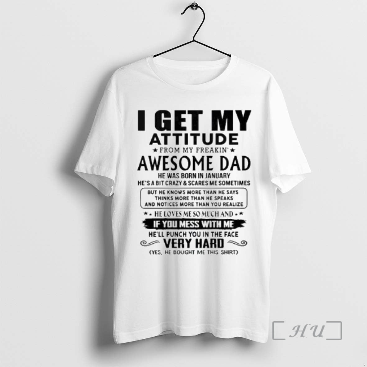Officials I Get My Attitude From My Freakin Awesome Dad Very Hard Premium T Shirts Hoodie, Sweatshirt | InkRitualCo.com
