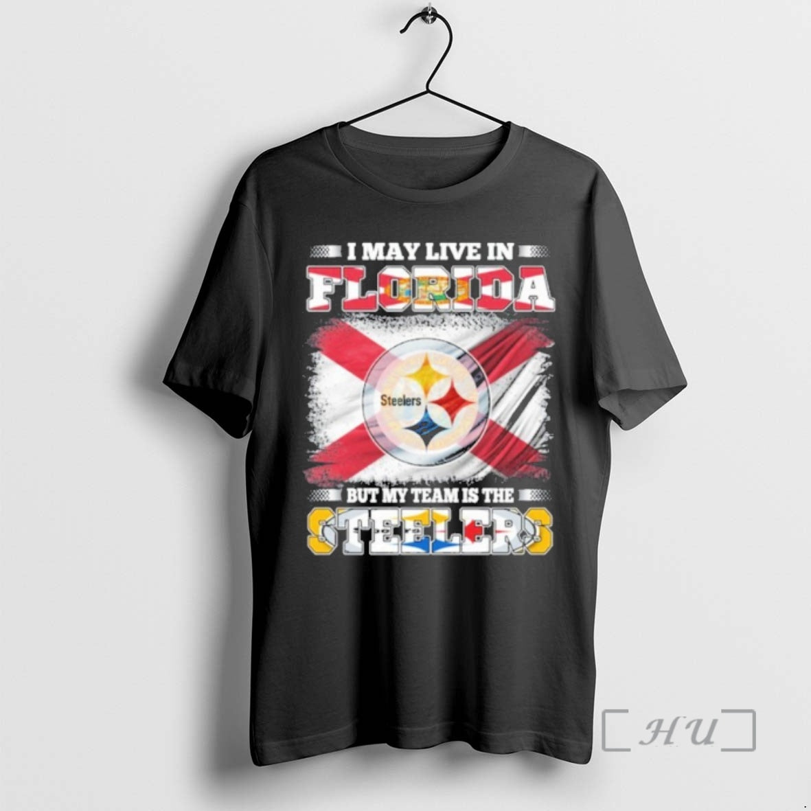 Officials I May Live In Florida Flag But My Team Is The Steelers Premium T-Shirts, Hoodie, Sweatshirt | InkRitualCo.com
