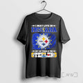Officials I May Live In Indiana Flag But My Team Is The Steelers Premium T-Shirts, Hoodie, Sweatshirt | InkRitualCo.com