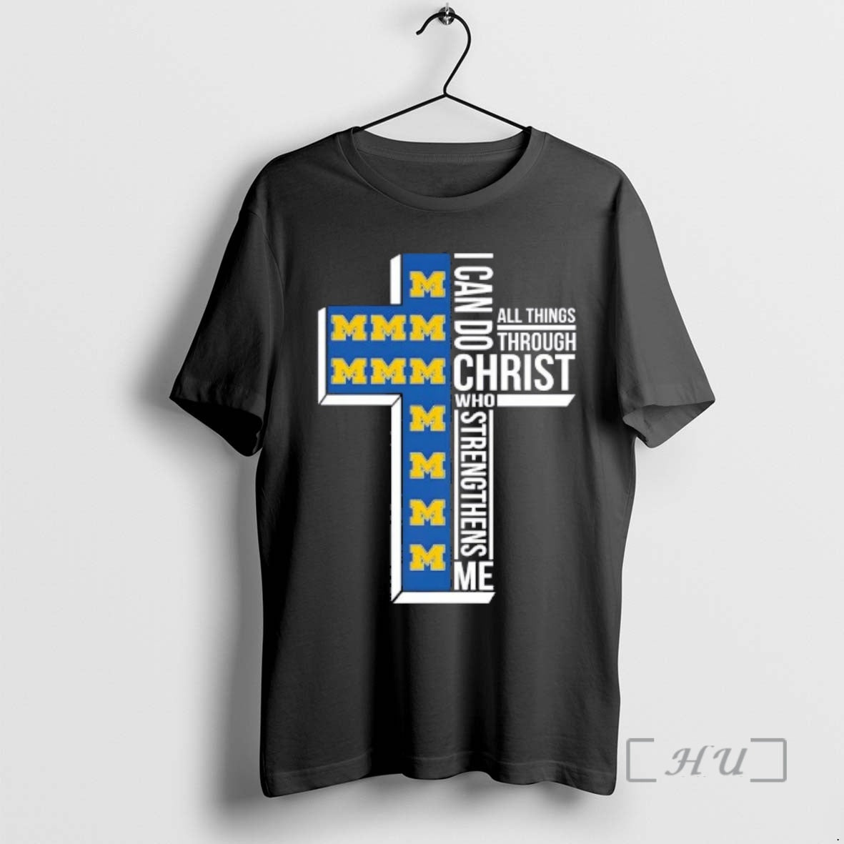 Officials I Can Do All Things Through Christ Who Strengthens Me Michigan Wolverines Basketball Cross T-Shirts, Hoodie,...