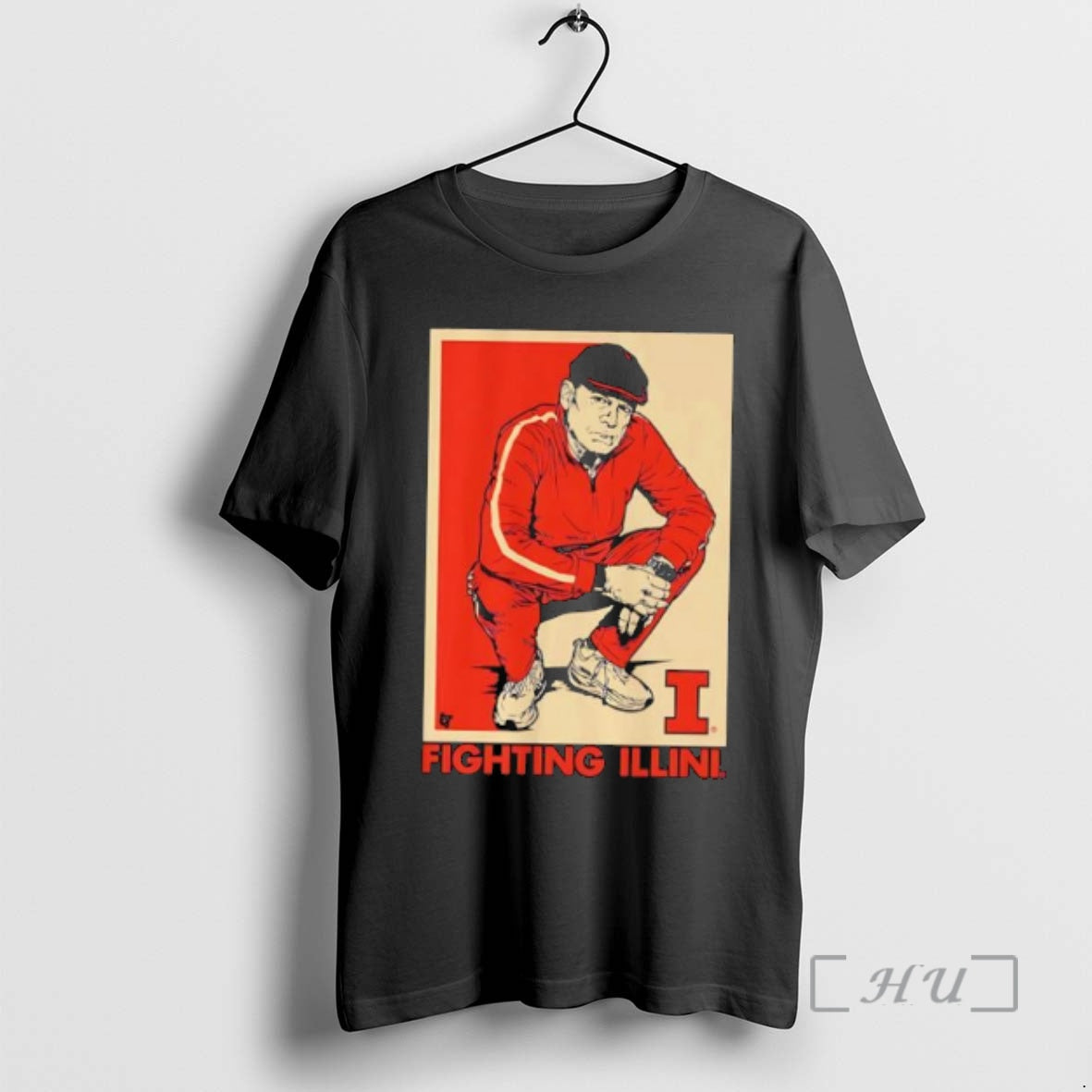 Officials Illinois Fighting Illini Mens Basketball Track Suit Coach Underwood Photo Premium T Shirts Sweater Hoodie,...