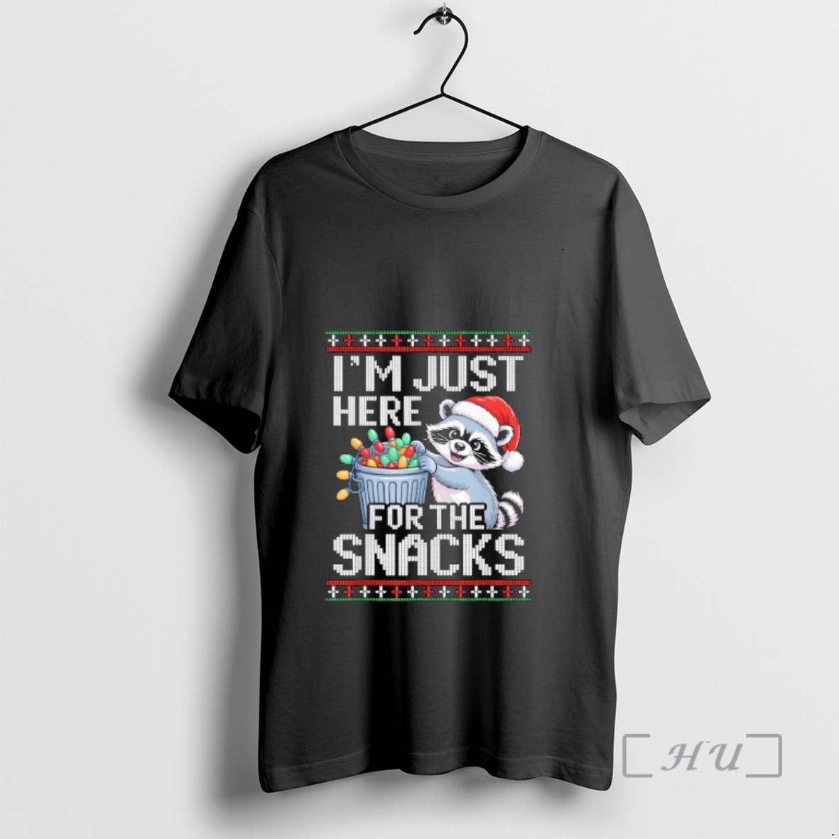 Officials Im Just Here For The Snacks Raccoon Christmas Ugly T-Shirts, Hoodie, Sweatshirt | InkRitualCo.com