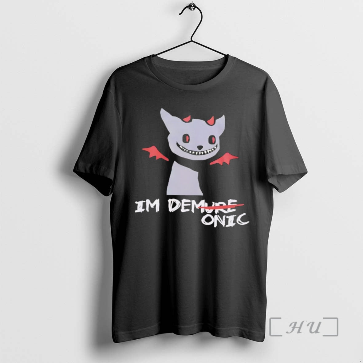 Officials Im Demure Demonic Cat Funny T-Shirts, Hoodie, Sweatshirt | InkRitualCo.com