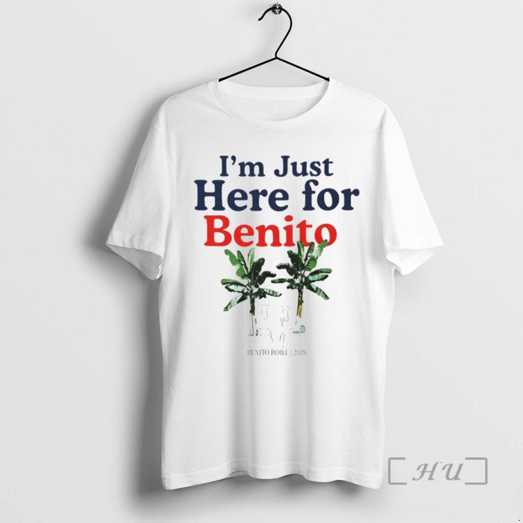 Officials Im Just Here For The Benito Bowl Half Time Bad Bunny 2026 Premium T-Shirts, Hoodie, Sweatshirt | InkRitualCo.com