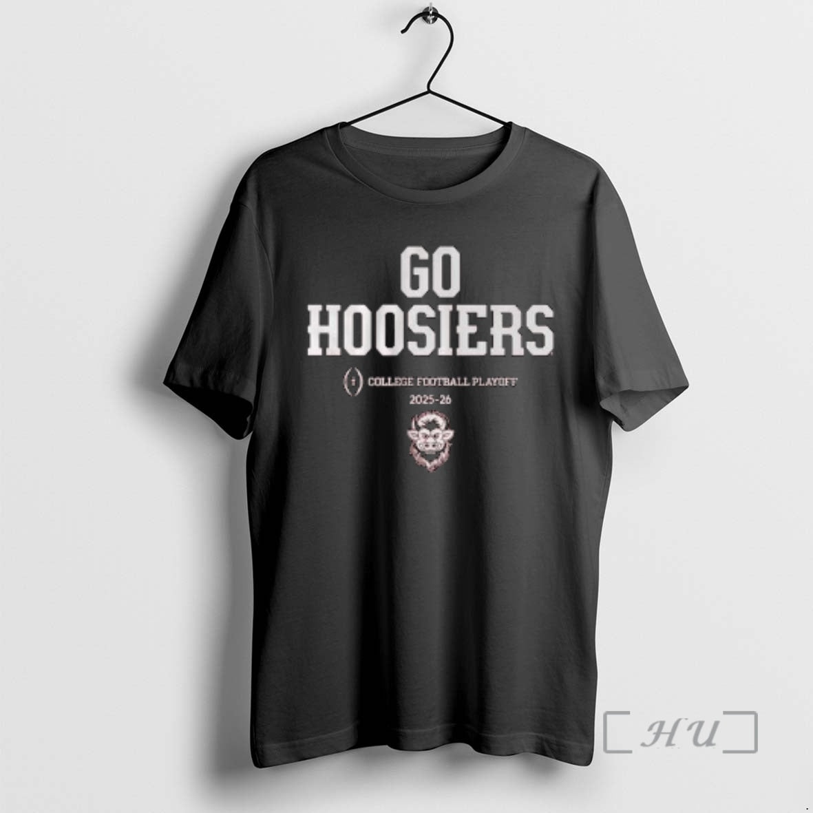 Officials Indiana Football Go Hoosiers 2025 College Football Playoff Team Slogan Circle Black Premium T-Shirts, Hoodie,...